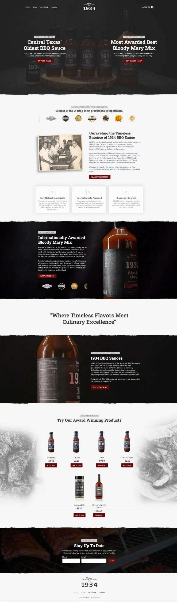 Website example: 1934 BBQ