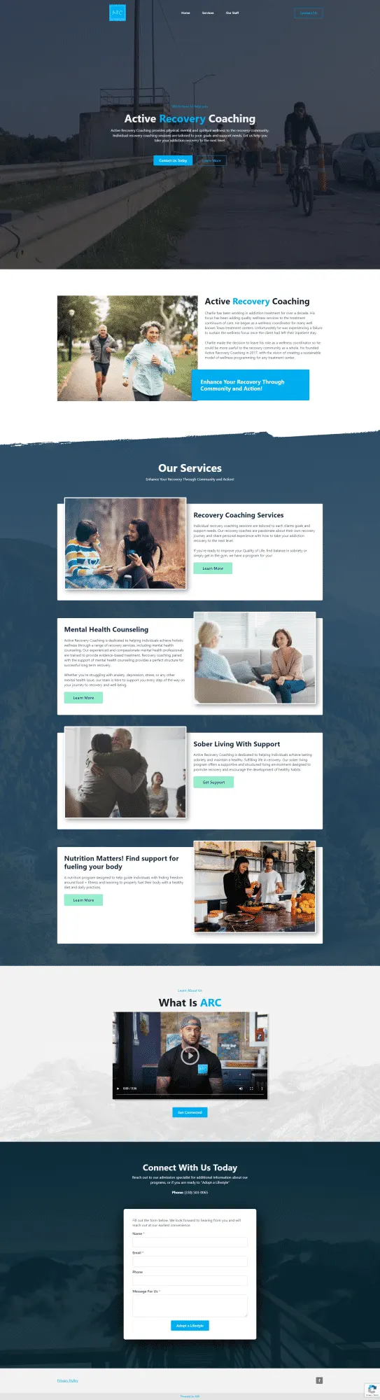 Website example: Active Recovery