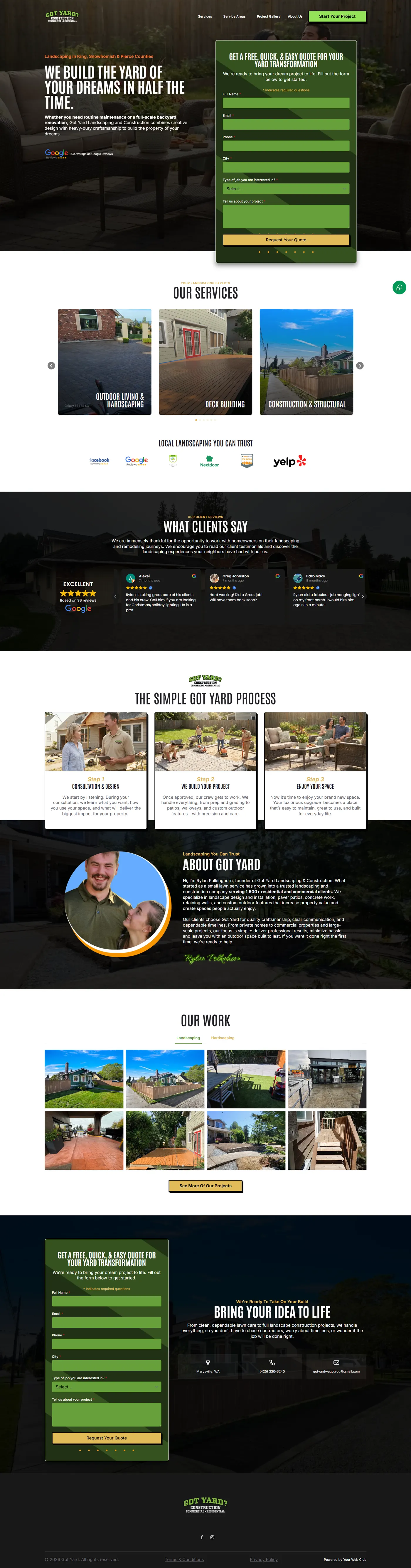 Website example: Got Yard Landscape
