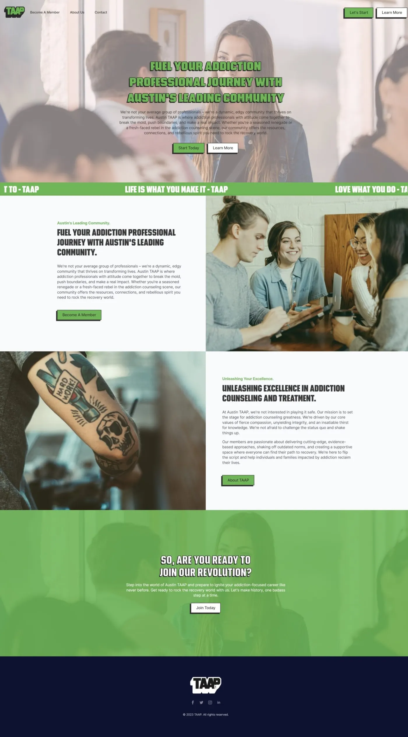 Website example: TAAP